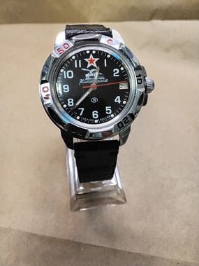 Vostok Komandirskie Military Me Hanical Black Dial Men's Watch